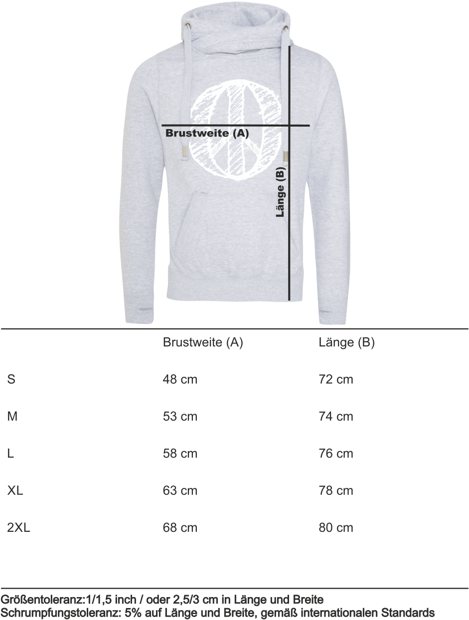 Hoodie „Peace" (W)" hellgrau