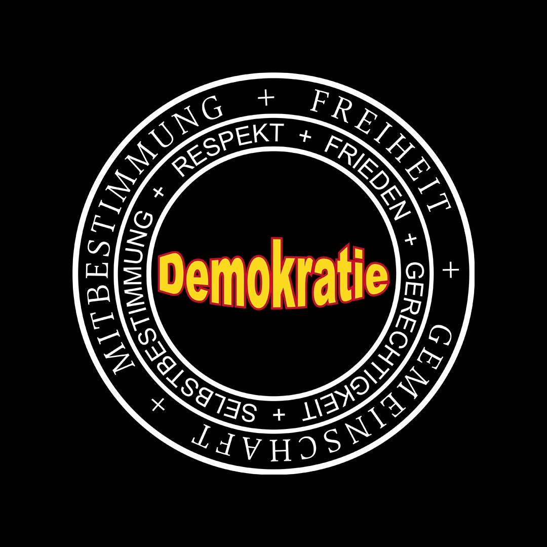 BR Kaffeebecher "Demokratie", schwarz