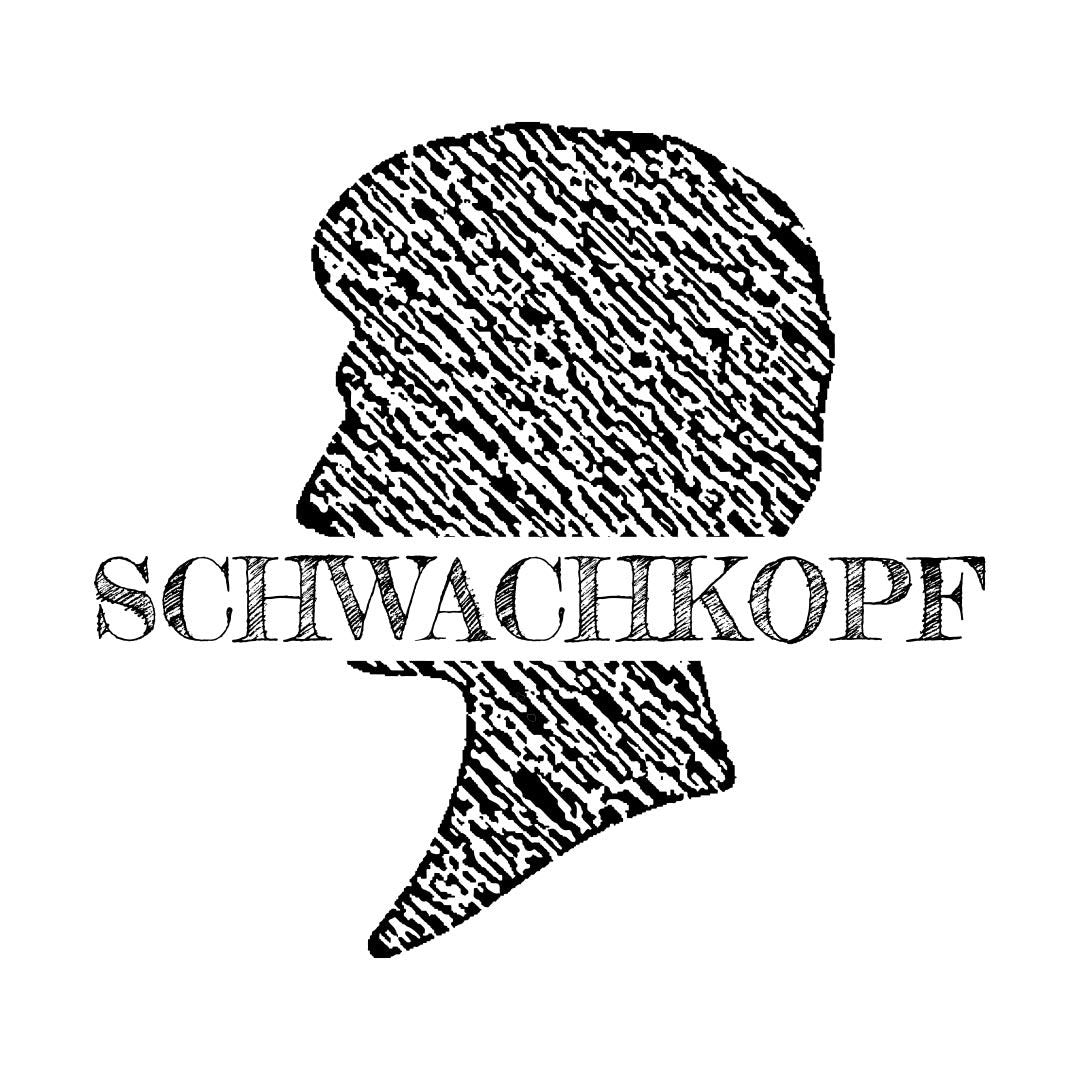 Gym Bag "Schwachkopf", schwarz/ weiss