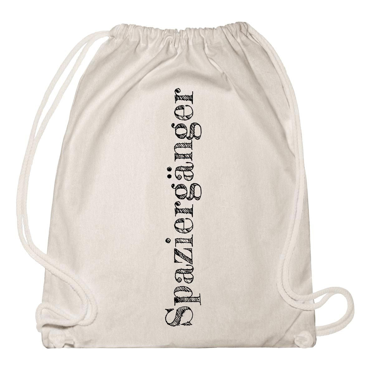 Gym Bag "Spaziergänger", schwarz, natural, weiss
