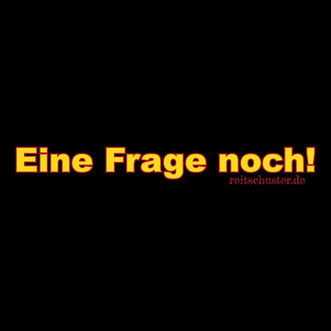 Latzschürze, schwarz, "Eine Frage noch"