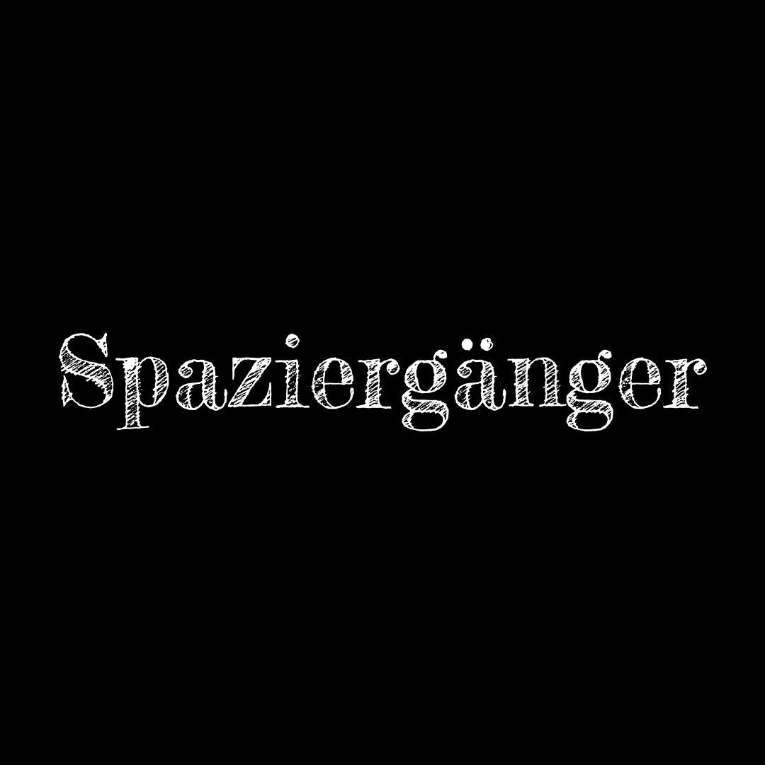 Latzschürze, schwarz, "Spaziergänger"