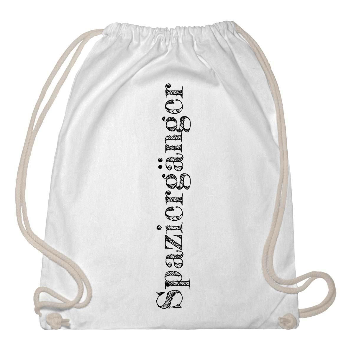Gym Bag "Spaziergänger", schwarz, natural, weiss