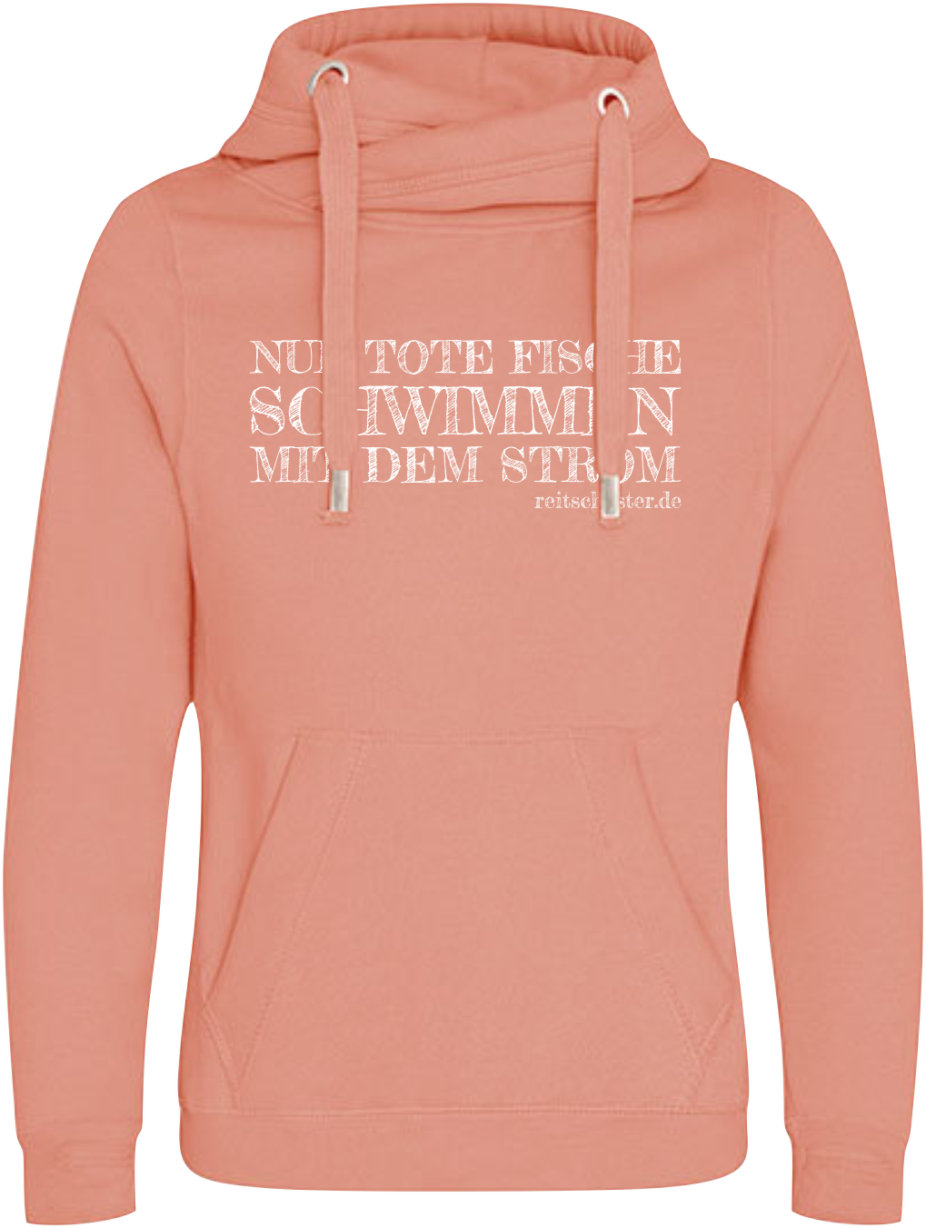 Hoodie „NUR TOTE FISCHE..." (W) DustyPink