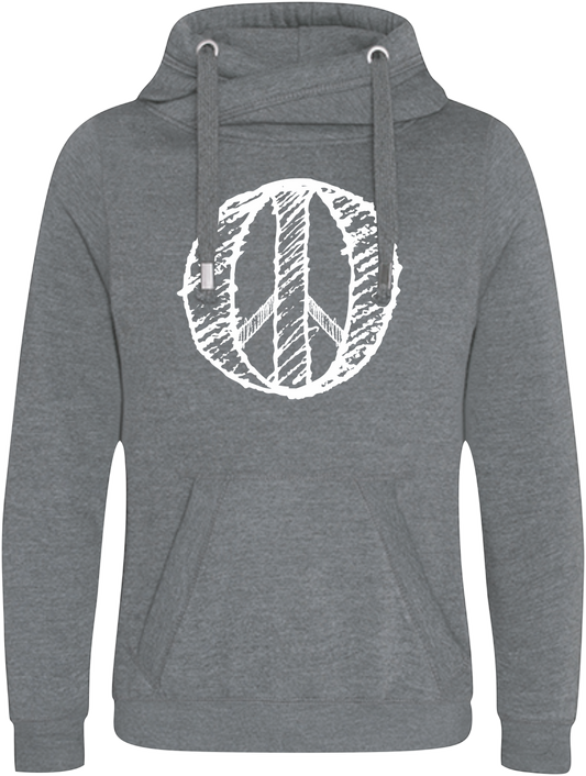 Hoodie „Peace" (W)" Dunkelgrau