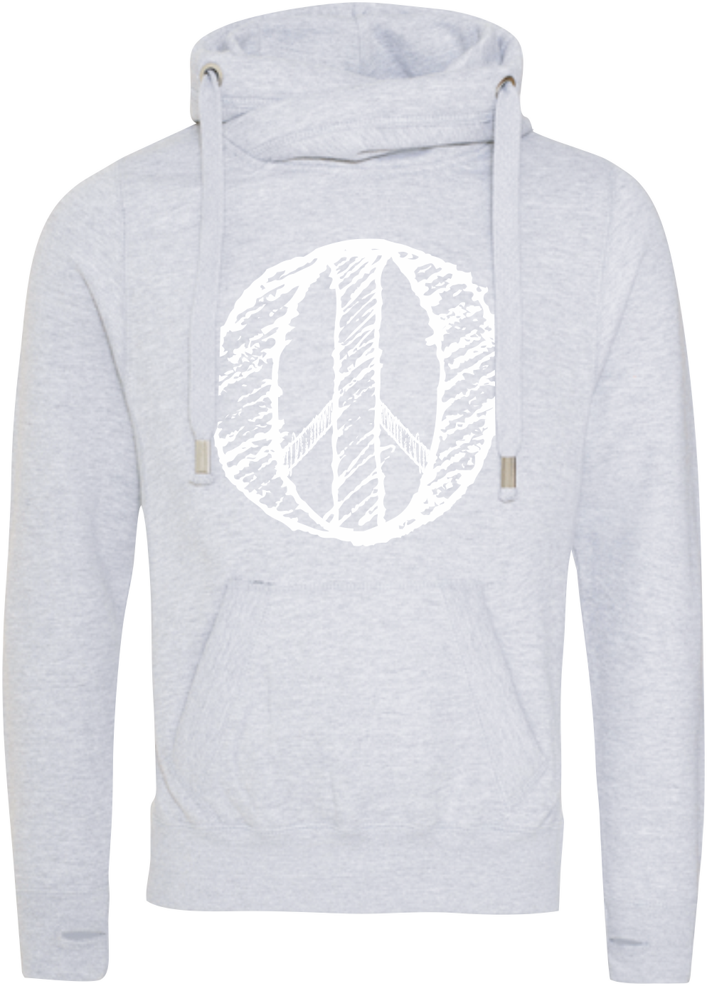 Hoodie „Peace" (W)" hellgrau