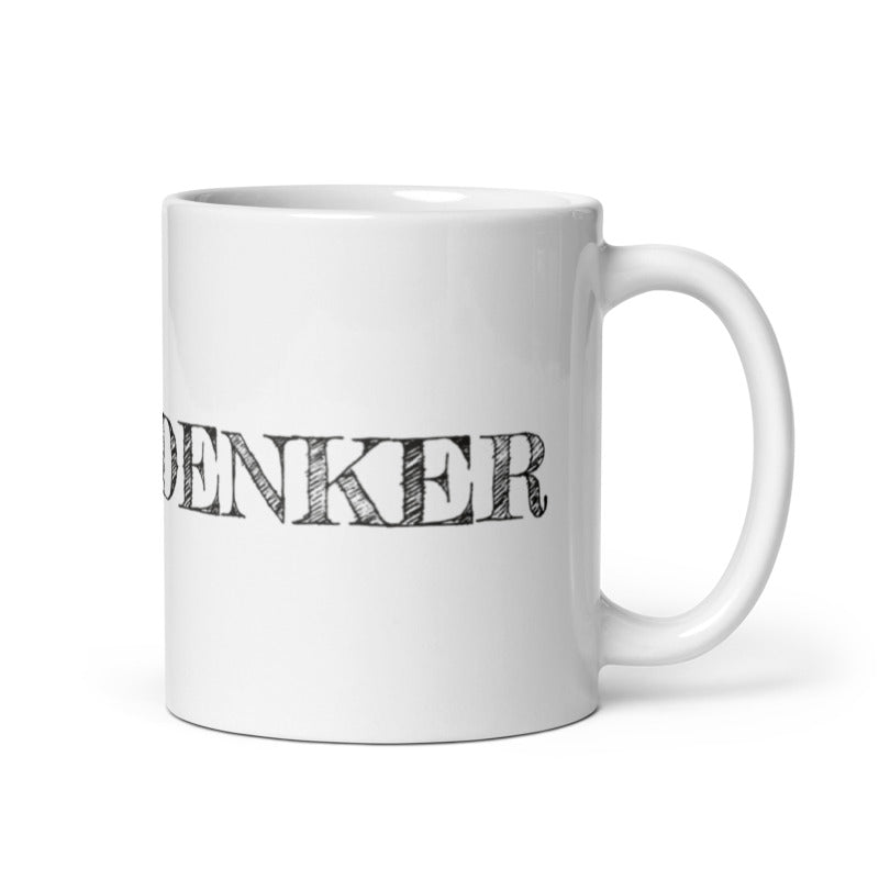 Tasse bedruckt mit Schriftzug "Selbstdenker" und Reitschuster.de
