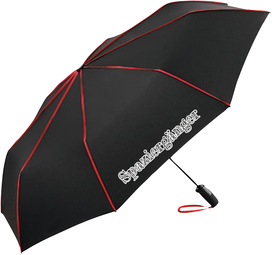 Regenschirm "SPAZIERGÄNGER" schwarz/rot & schwarz/grau