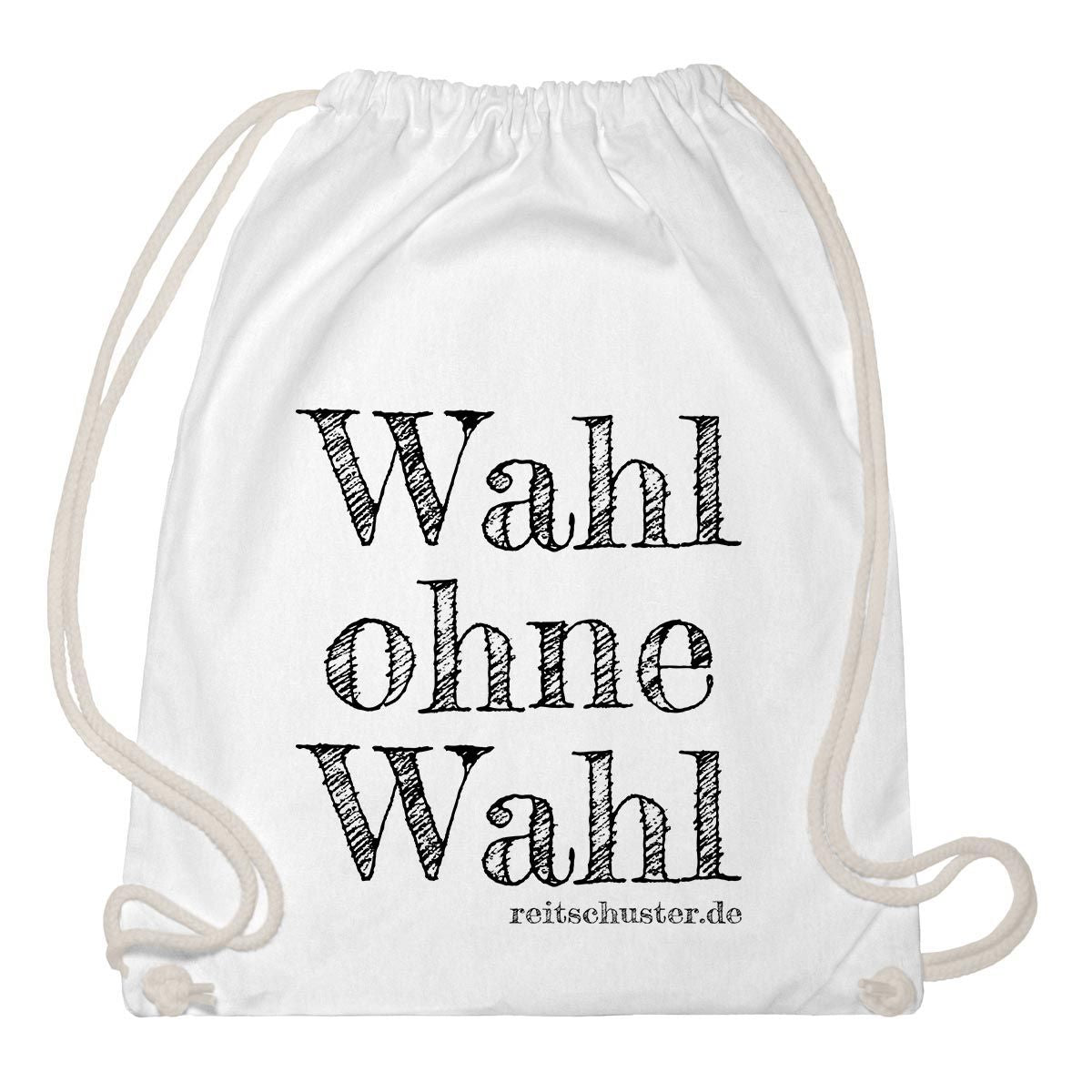 Gym Bag "Wahl ohne Wahl", schwarz, weiss