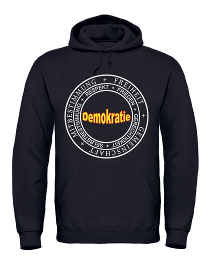 Hoodie „DEMOKRATIE" in verschiedenen Farben