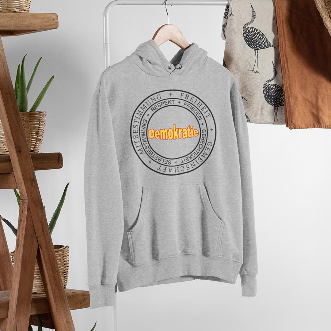 Hoodie „DEMOKRATIE" in verschiedenen Farben