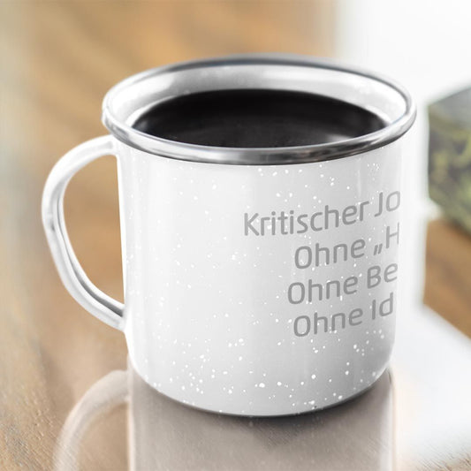 Emailletasse "Kritischer Journalismus"