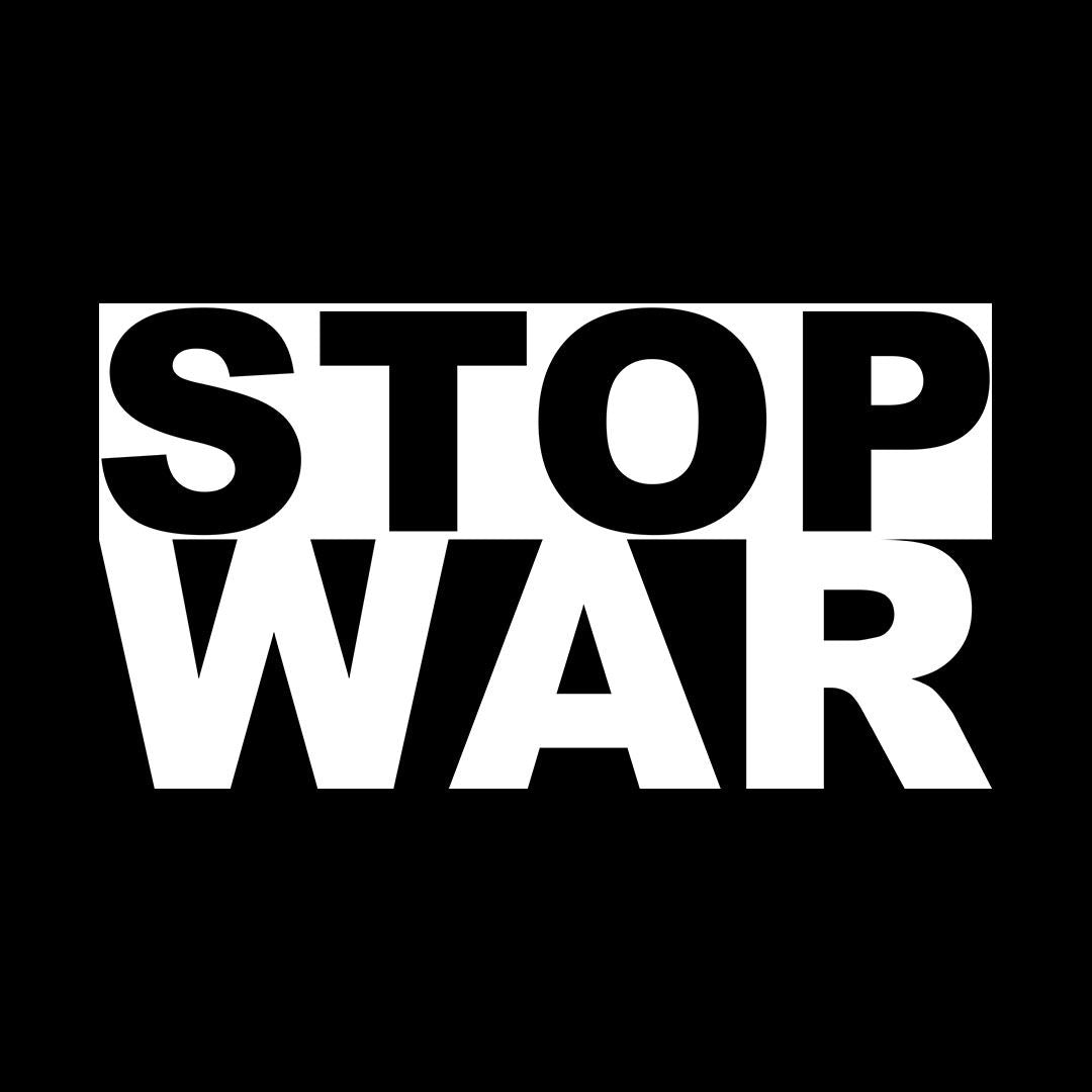 Gym Bag "STOP WAR", schwarz/weiss