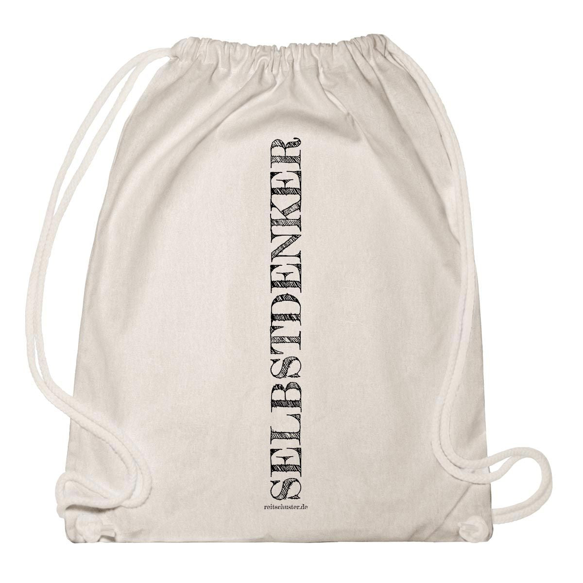 Gym Bag "SELBSTDENKER", schwarz, natural, weiss