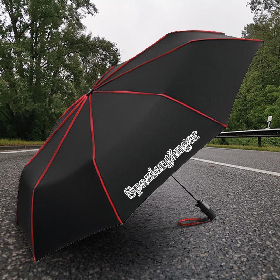 Regenschirm "SPAZIERGÄNGER" schwarz/rot & schwarz/grau