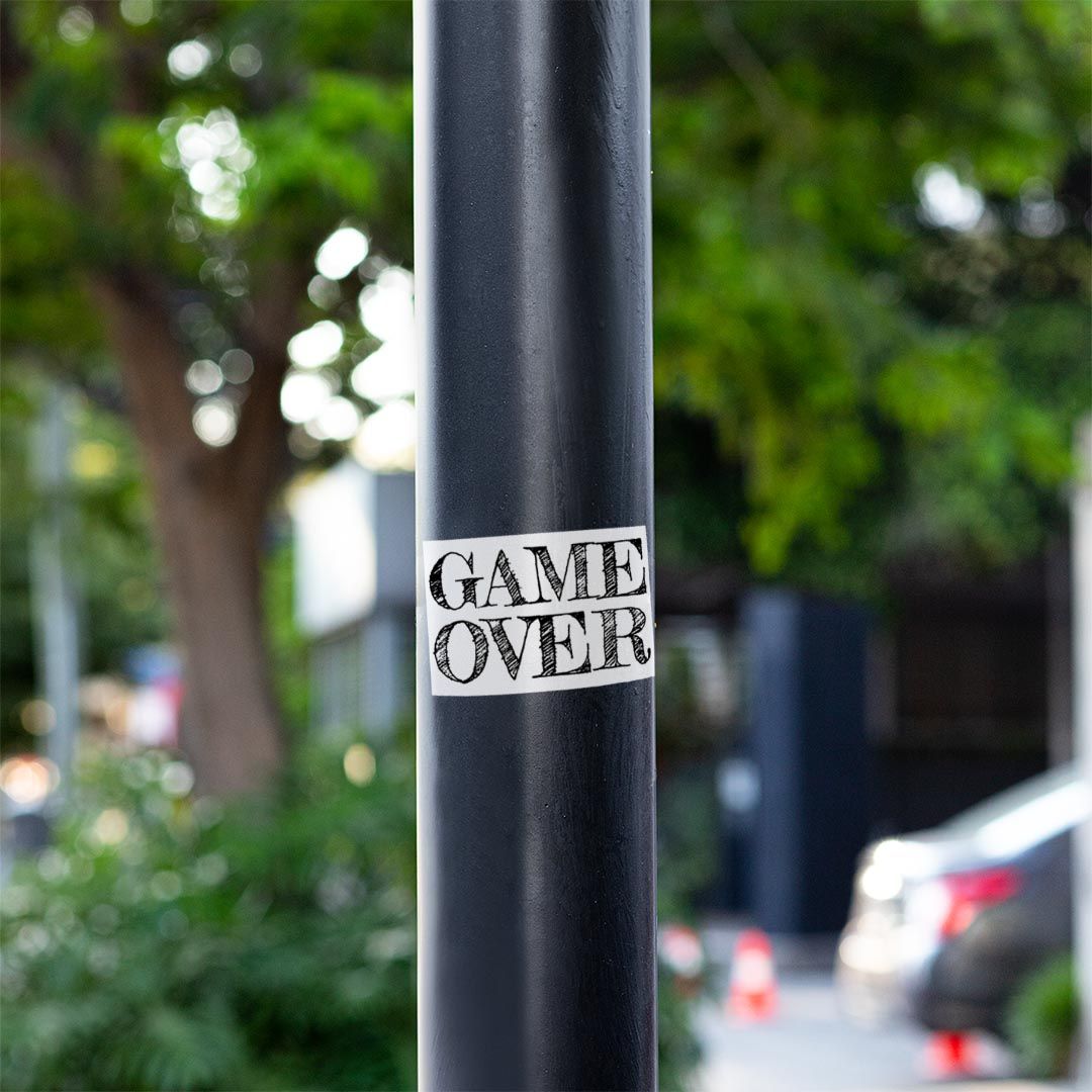 Aufkleber "Game Over"