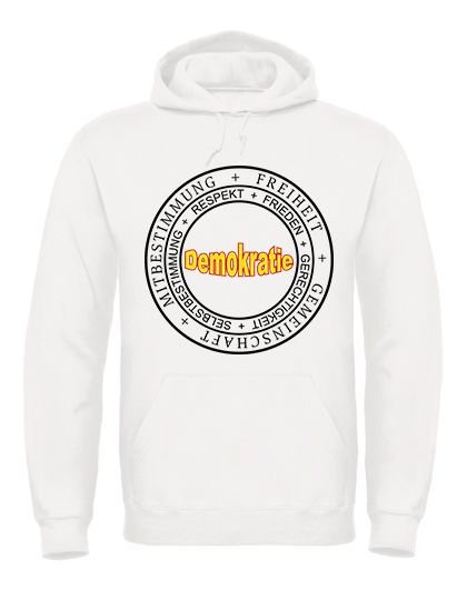 Hoodie „DEMOKRATIE" in verschiedenen Farben