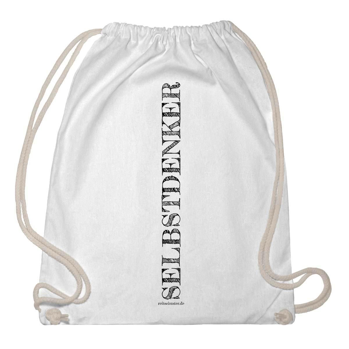 Gym Bag "SELBSTDENKER", schwarz, natural, weiss