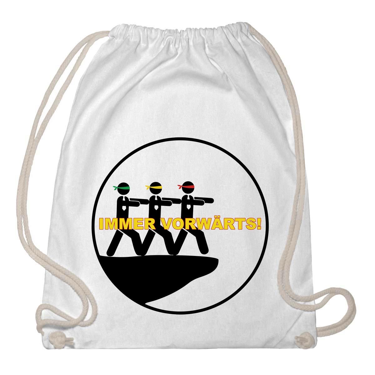 FUN-Gym Bag "IMMER VORWÄRTS", schwarz/ weiss
