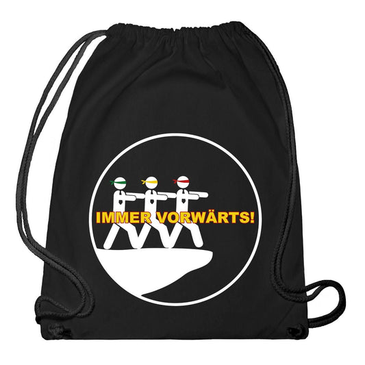 FUN-Gym Bag "IMMER VORWÄRTS", schwarz/ weiss