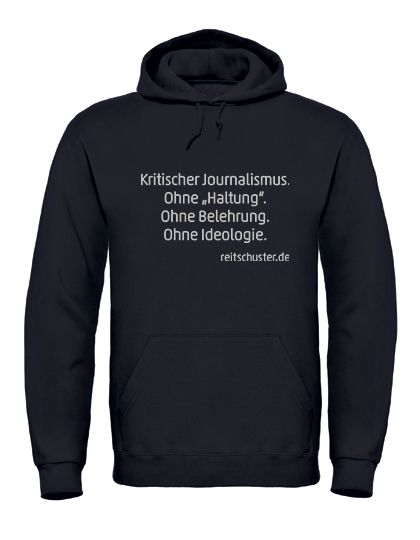 Hoodie „Kritischer Journalismus" in schwarz