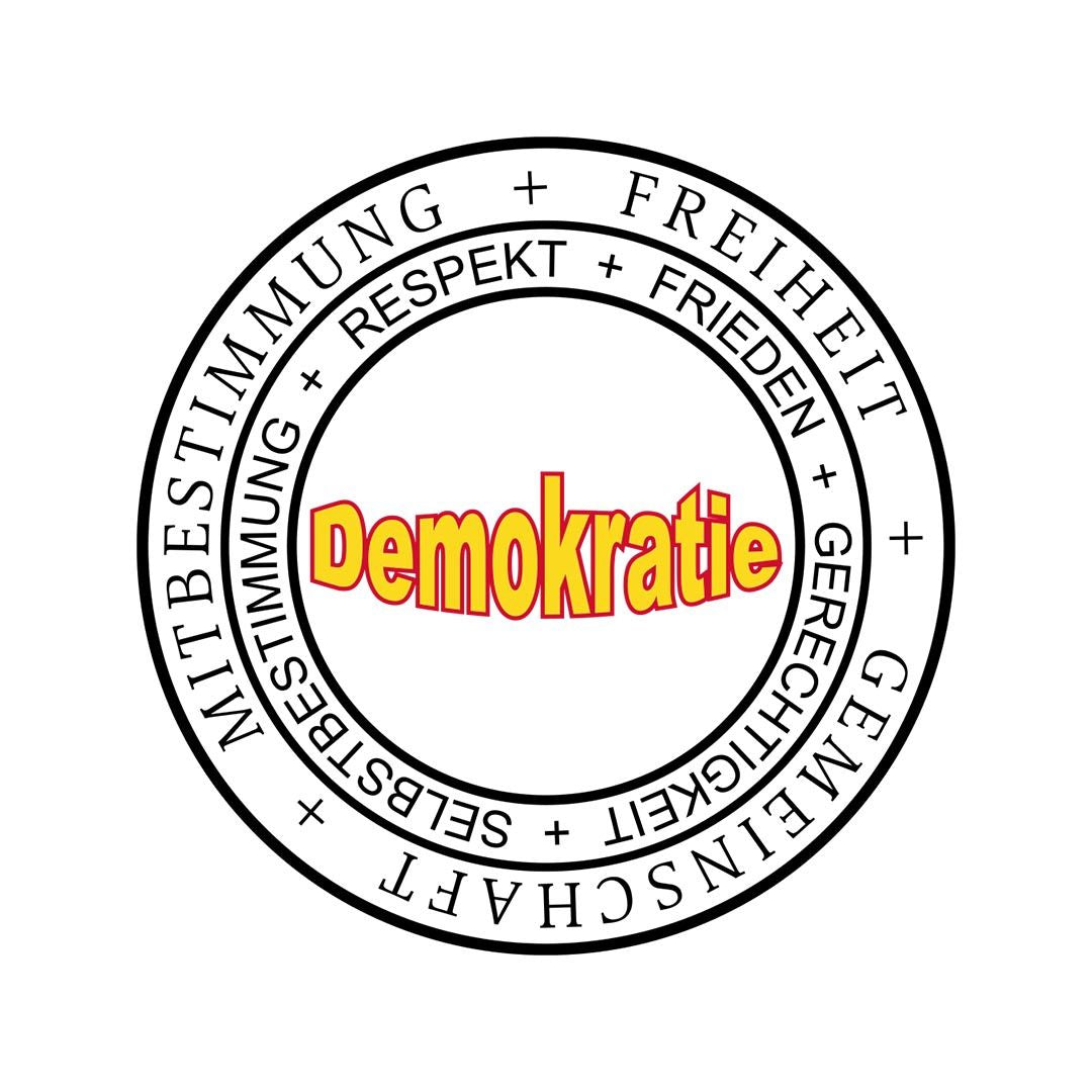 Aufkleber "Demokratie"