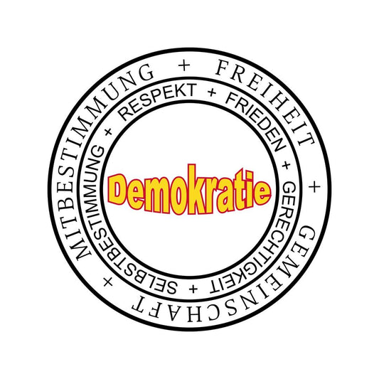 Aufkleber "Demokratie"