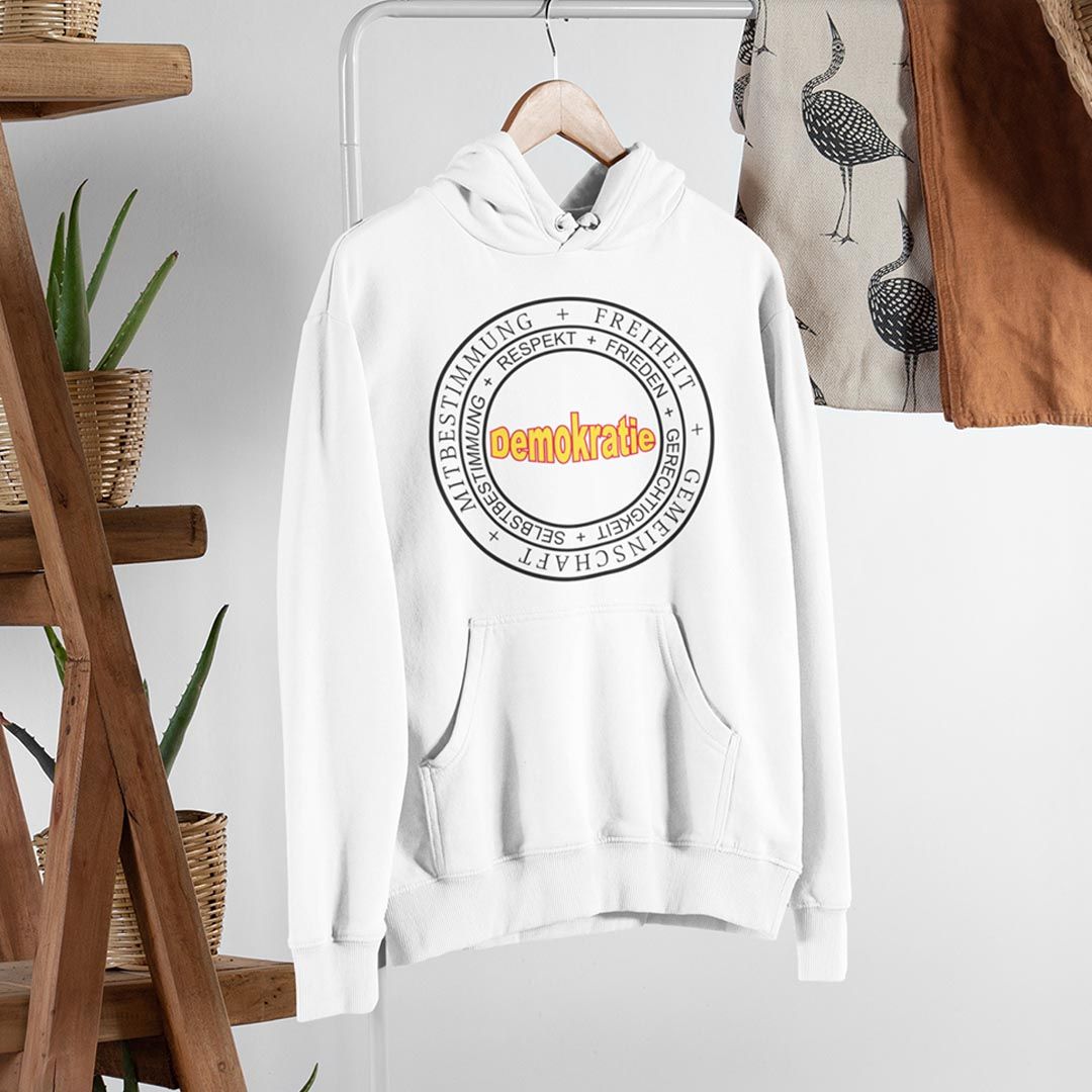 Hoodie „DEMOKRATIE" in verschiedenen Farben