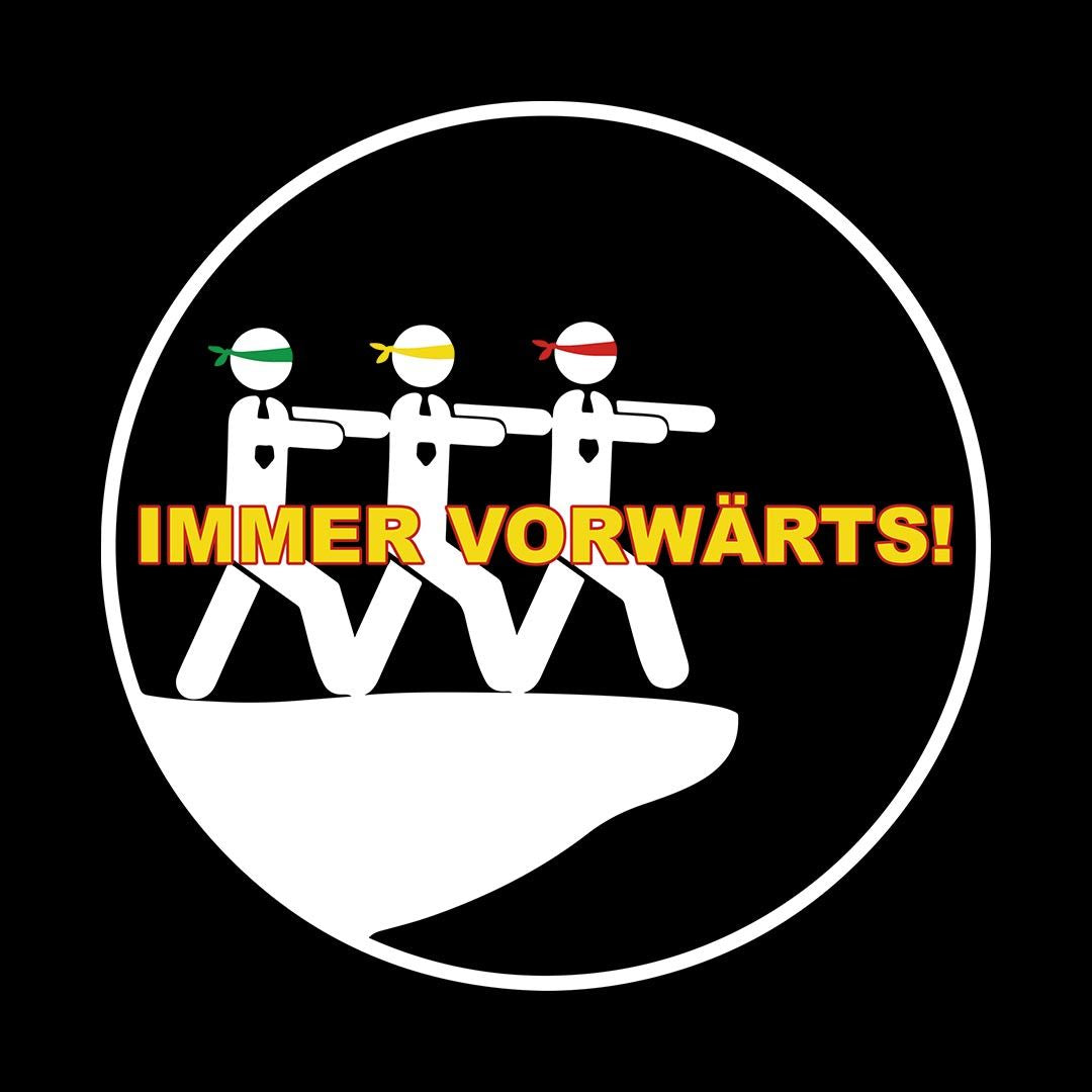 FUN-Gym Bag "IMMER VORWÄRTS", schwarz/ weiss