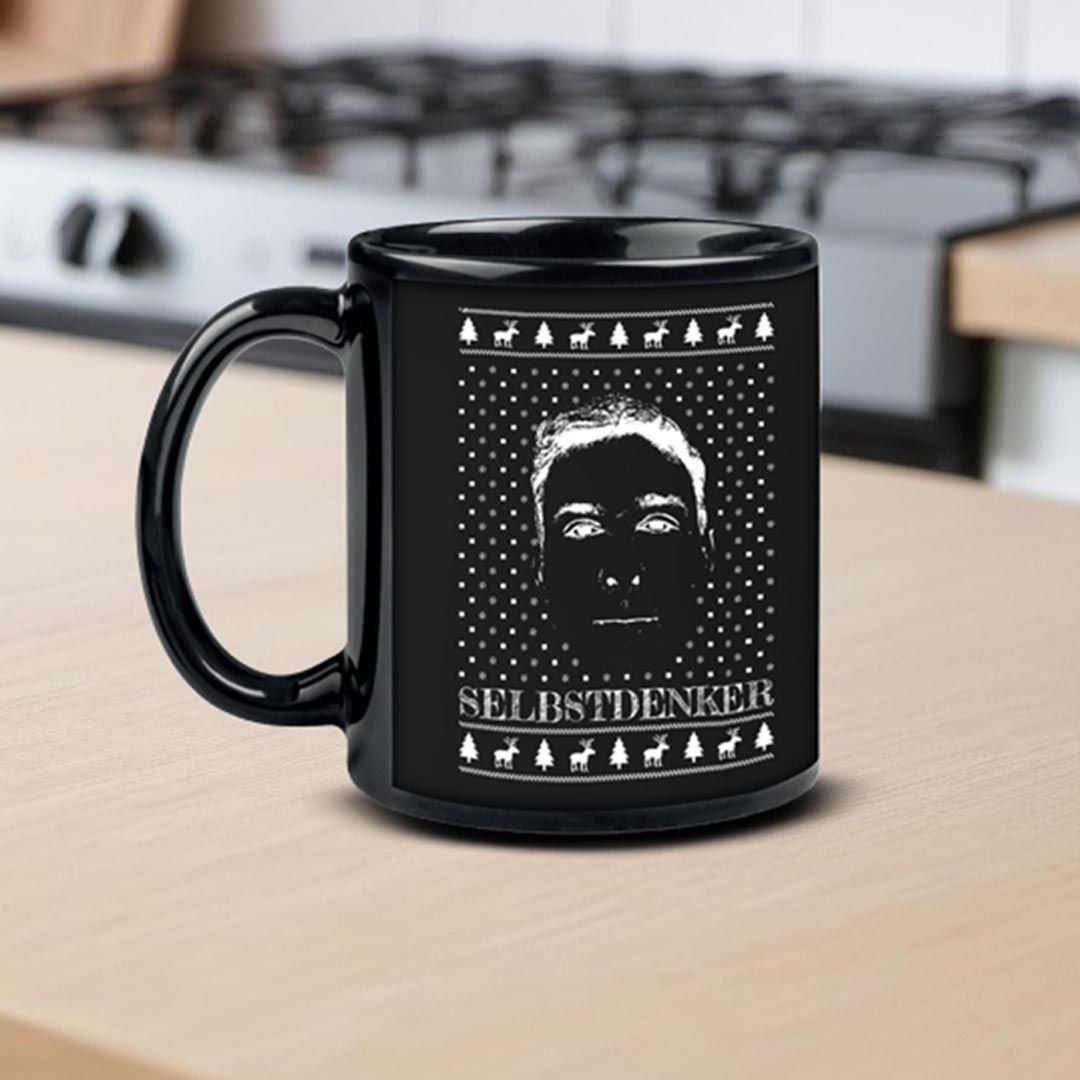 BR Kaffeebecher Christmas, "SELBSTDENKER" Boris Reitschuster, schwarz