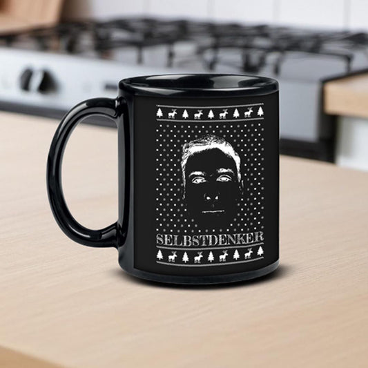 BR Kaffeebecher Christmas, "SELBSTDENKER" Boris Reitschuster, schwarz
