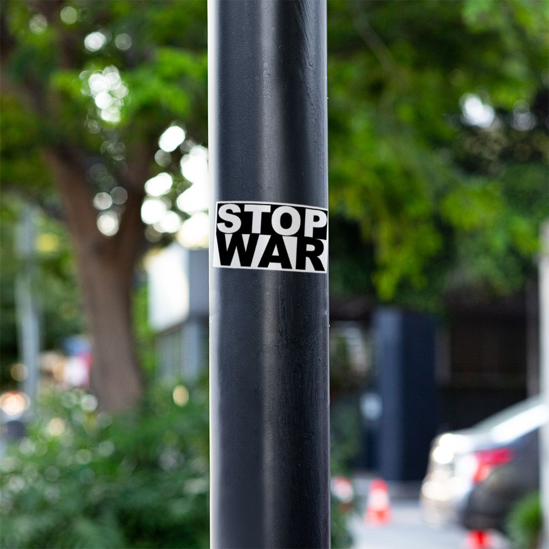 Aufkleber "STOP WAR"