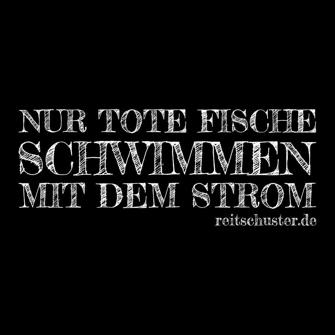 BR Kaffeebecher "Nur Tote Fische...", schwarz