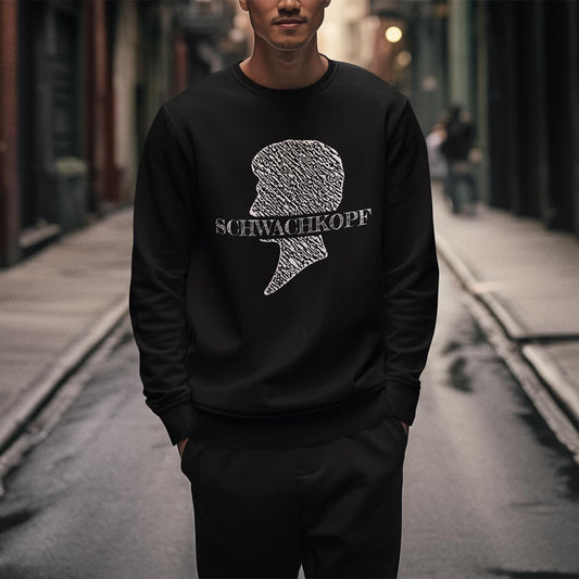 BR Sweater "SCHWACHKOPF" schwarz