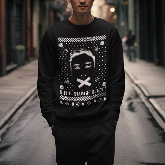 BR Sweater Christmas Relief - "Eine Frage noch!" schwarz