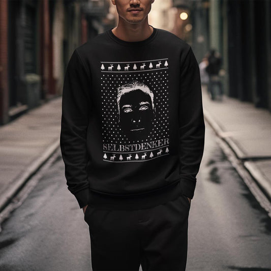 BR Sweater Christmas Relief - "SELBSTDENKER!" schwarz