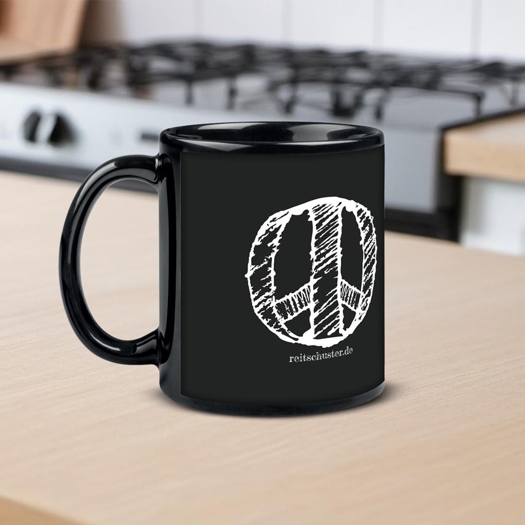 BR Kaffeebecher "PEACE", schwarz