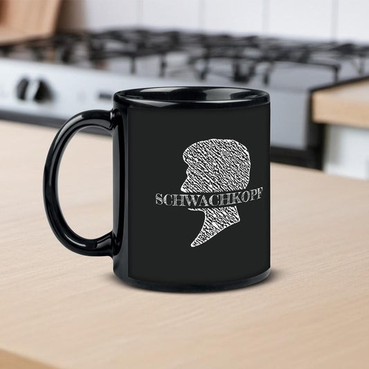 BR Kaffeebecher "SCHWACHKOPF", schwarz