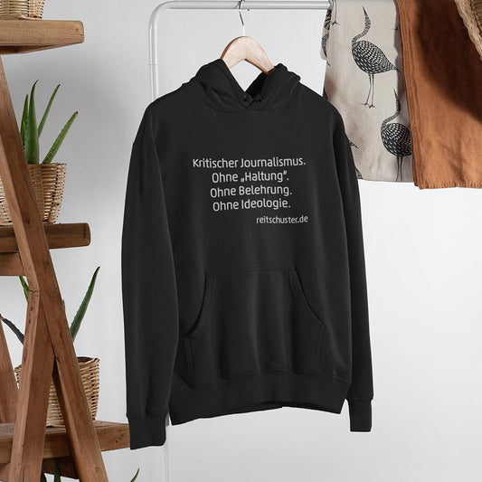 Hoodie „Kritischer Journalismus" in schwarz
