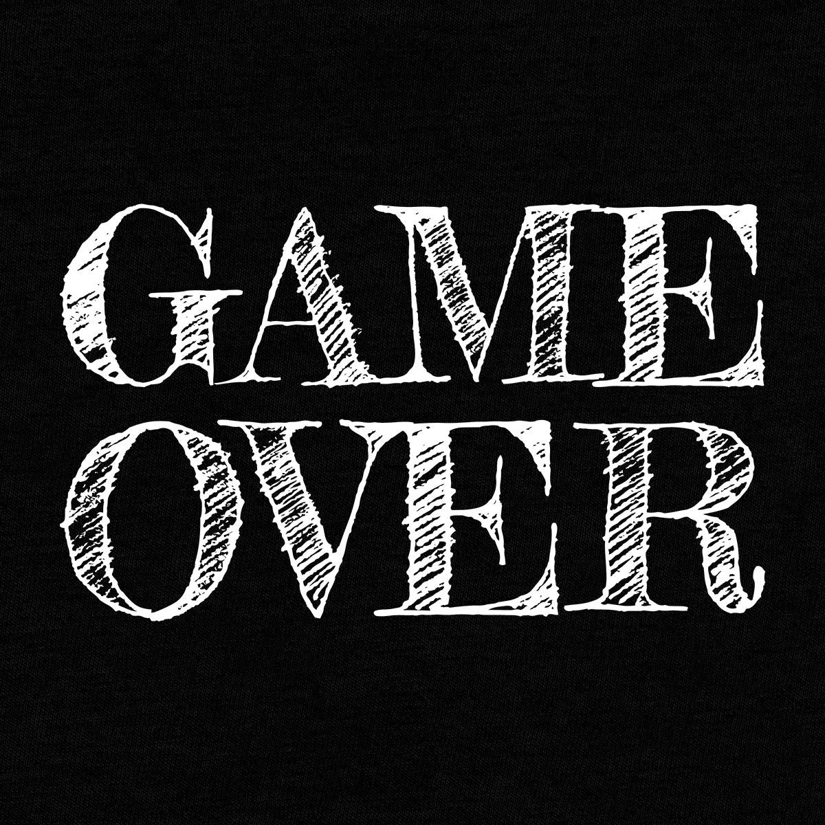 T-Shirt UNISEX  „GAME OVER" schwarz mit weißem Aufdruck
