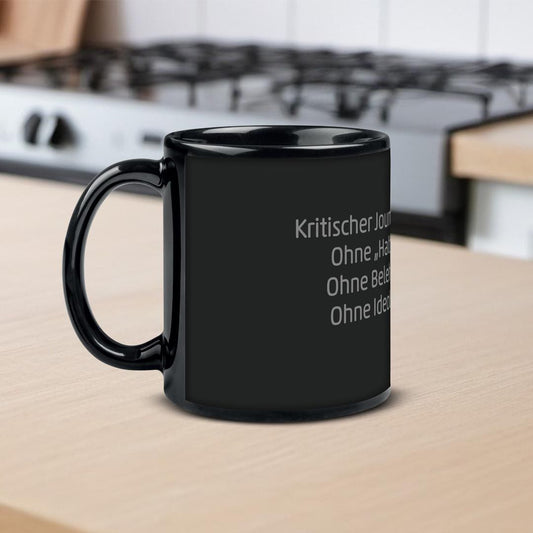 BR Kaffeebecher "Kritischer Journalismus", schwarz