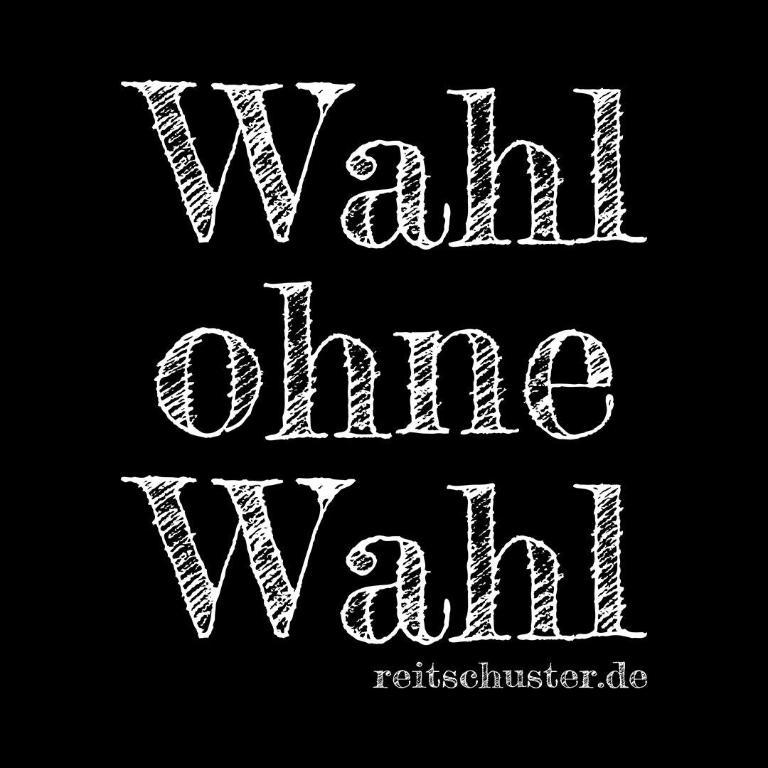Gym Bag "Wahl ohne Wahl", schwarz, weiss